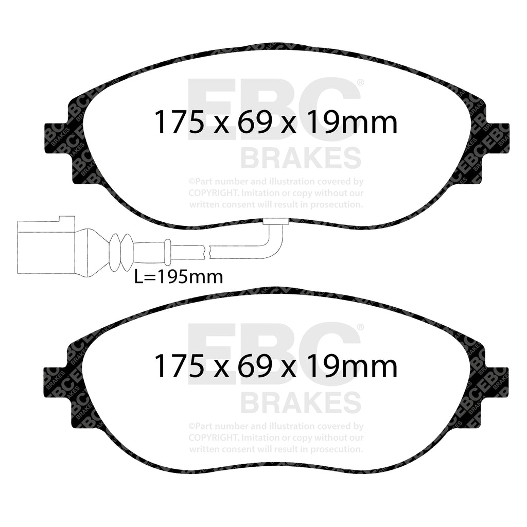 Front Redstuff Brake Pad 3000 Series Sport Set DP32127C