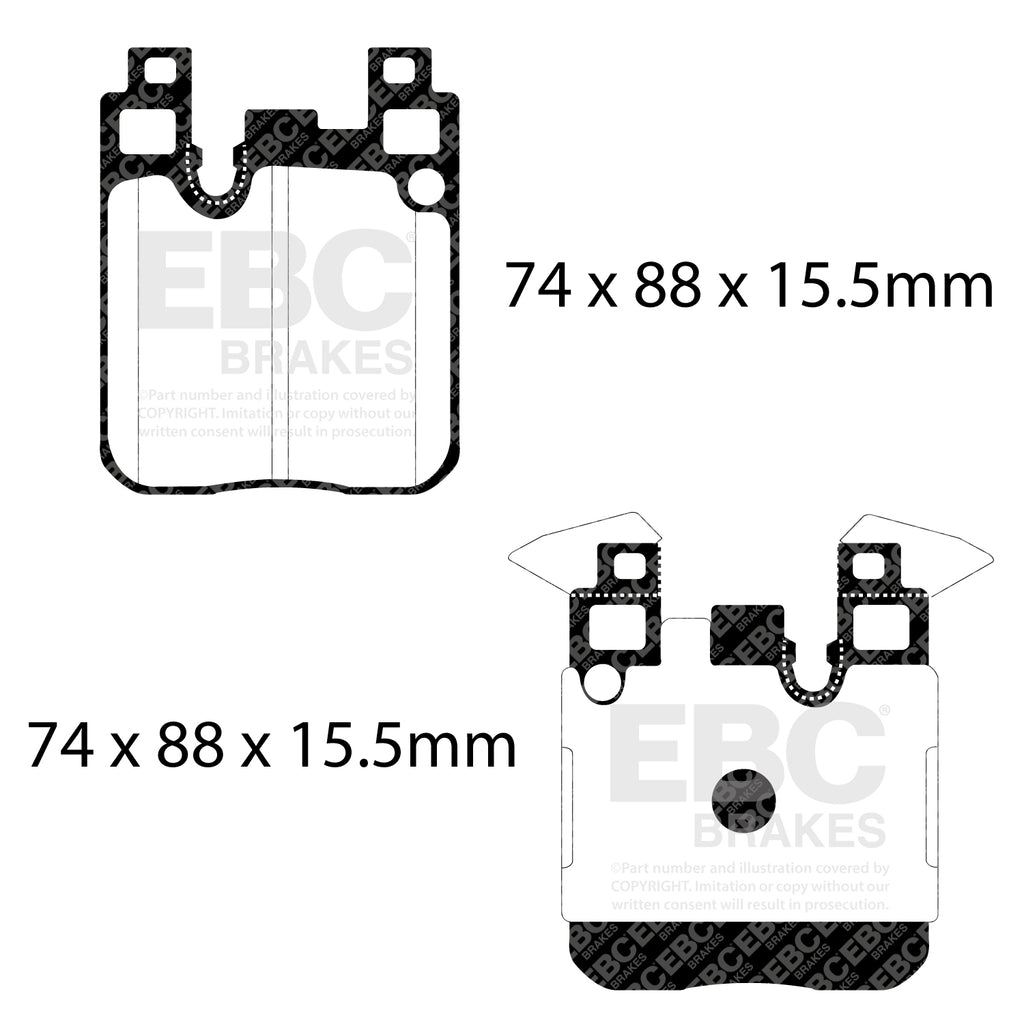Rear Bluestuff Brake Pad 5000 Series TrackDay Set 345MM DP52133NDX