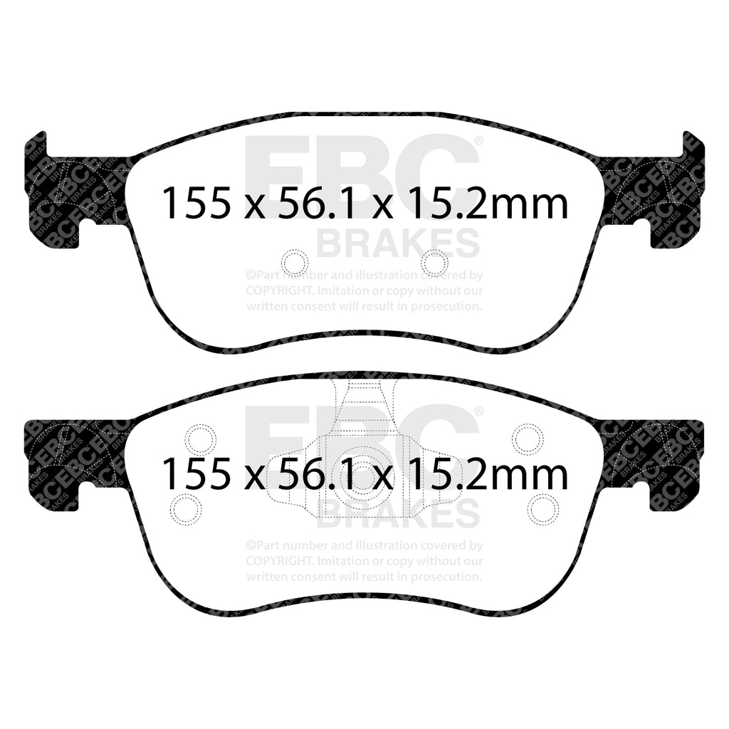 Front Greenstuff 2000 Pad and USR Disc Rotor Kit PD06KF752