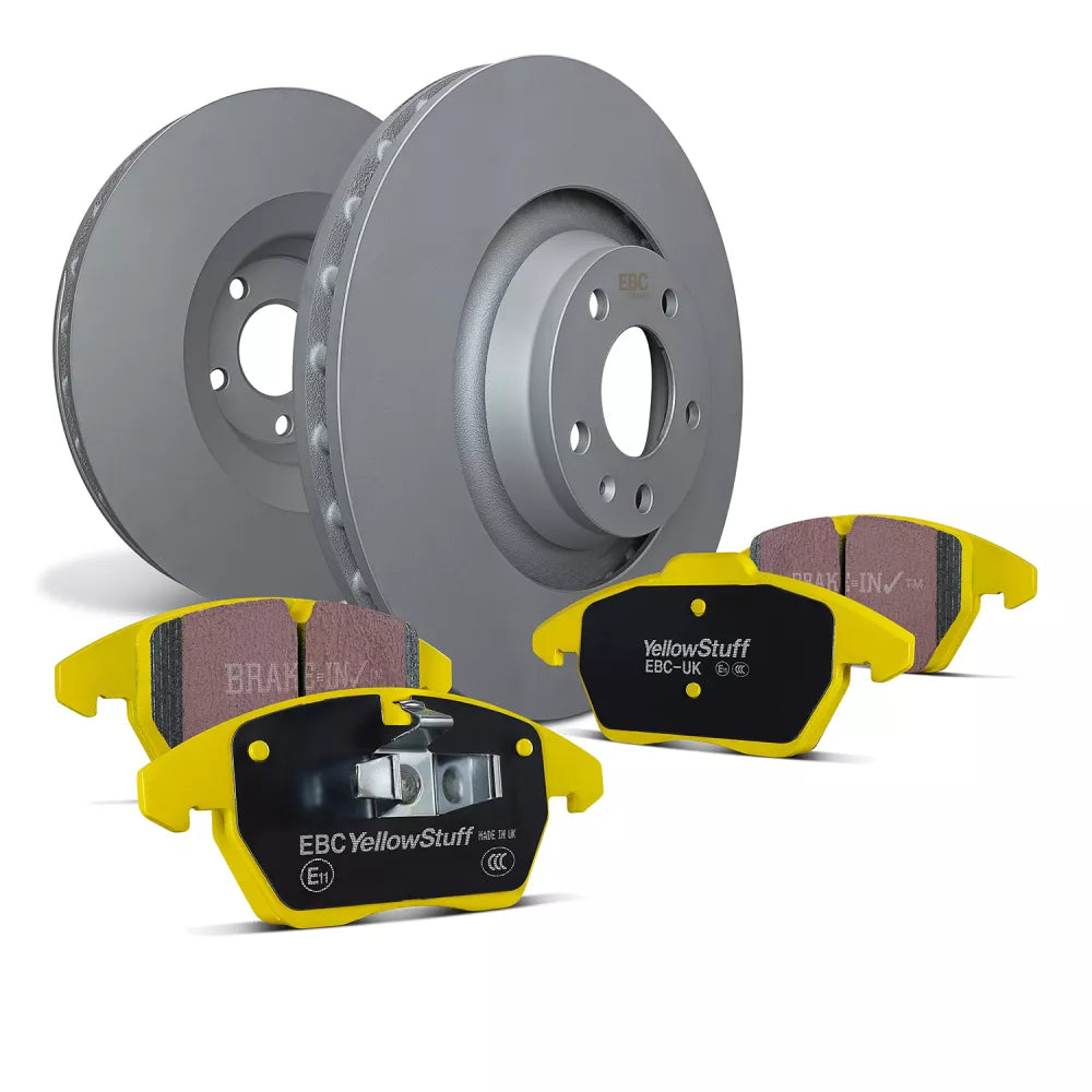 Front Yellowstuff Pad and Plain Disc Rotor Kit 345MM